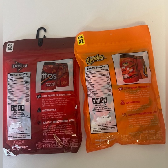 Set of 2 SWAG Men’s Boxer Briefs Cheetos & Doritos Size XL NEW - Picture 2 of 2